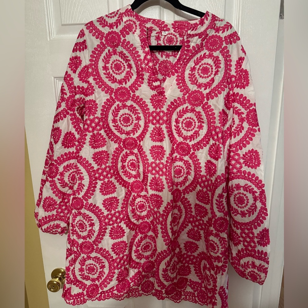 Eyelet embroidered dress